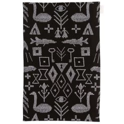 Saana Ja Olli Maailman Synty Tea Towel/placemat, Large, Black