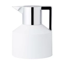 Normann Copenhagen Geo Vacuum Jug, White - Silver