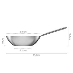 Fiskars Norden Steel Wok, 28 Cm -Kitchencia Shop 1067636 Norden Steel Wok 28cm Coated dimensions