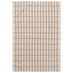 Ferm LIVING Hale Tea Towel, Sand - Black
