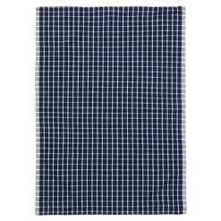 Ferm LIVING Hale Tea Towel, Dark Blue - Off White