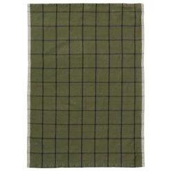 Ferm LIVING Hale Tea Towel, Green - Black