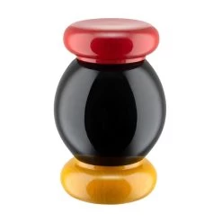 Alessi Sottsass Grinder, Small, Black - Yellow - Red