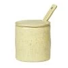 Ferm LIVING Flow Jam Jar With Spoon, Yellow Speckle -Kitchencia Shop 16fermliving flow hillopurkki kelt ma