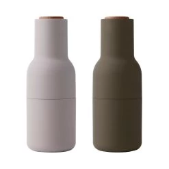 MENU Bottle Grinder 2 Pcs, Hunting Green-beige-walnut