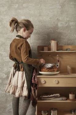 Ferm LIVING Hale Kids Apron, Green - Black -Kitchencia Shop 24 12178