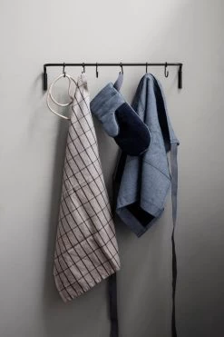 Ferm LIVING Hale Tea Towel, Sand - Black -Kitchencia Shop 28 10161 1