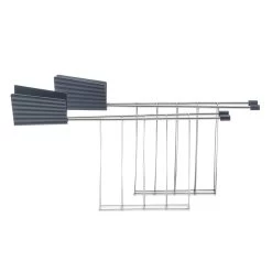 Alessi Plissé Toaster Rack, Grey