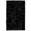 Saana Ja Olli Unien Talo Tea Towel/placemat, Black -Kitchencia Shop 38SaanajaOlli iso18 TH