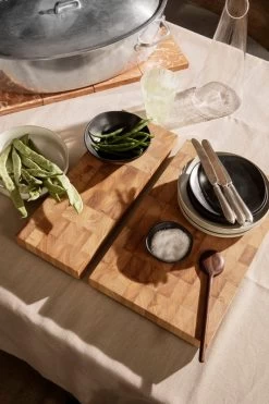 Ferm LIVING Chess Cutting Board, Rectangle, Small -Kitchencia Shop 39 0785 1