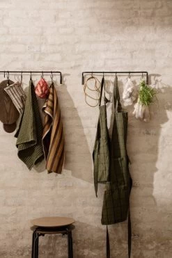 Ferm LIVING Hale Apron, Green - Black -Kitchencia Shop 4HALEF TM 3