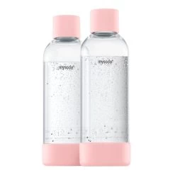 Mysoda Water Bottle 1 L, 2 Pcs, Pink