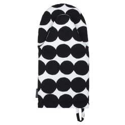 Marimekko Räsymatto Oven Mitten, Black - White