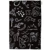 Saana Ja Olli Onnenmaa Tea Towel/placemat, Black -Kitchencia Shop 9SaanajaOlli iso18 TH