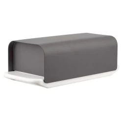 Alessi Mattina Butter Dish, Dark Grey