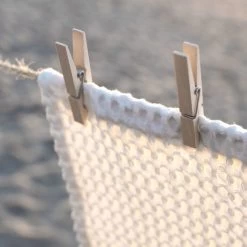 The Organic Company Big Waffle Kitchen And Wash Cloth, Natural White -Kitchencia Shop BW detail WashingLine RigettaKlint LOW