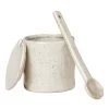 Ferm LIVING Flow Jam Jar With Spoon, Off - White Speckle -Kitchencia Shop FL1104264629 VS