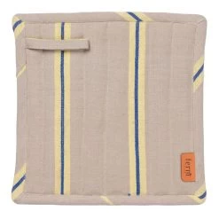 Ferm LIVING Hale Pot Holder, Set Of 2, Oyster - Lemon - Bright Blue