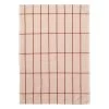 Ferm LIVING Hale Tea Towel, Rose - Rust -Kitchencia Shop Hale Yarn dyed linen towel 100089 648