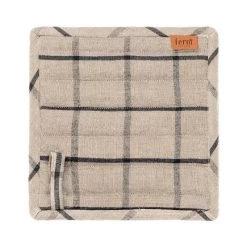 Ferm LIVING Hale Pot Holder, Set Of 2, Sand - Black