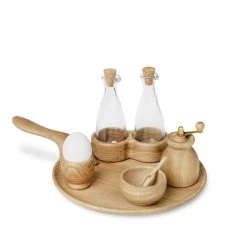 Kay Bojesen Menageri Salt Cellar With Spoon, Oak -Kitchencia Shop KB 39107 4 1