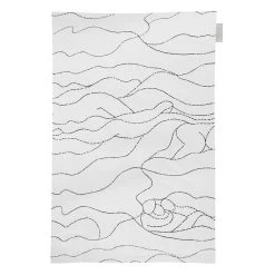 Saana Ja Olli Rakkauden Meri Tea Towel/place Mat, White - Black