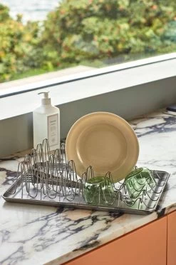 HAY Shortwave Dish Rack -Kitchencia Shop Shortwave Dish Rack Rainbow Deep Plate sand Tint Glass green Hand Wash