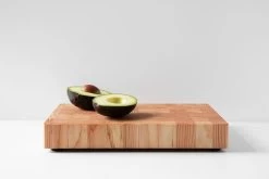 Wooden Offcuts Cutting Board, 30 X 21 Cm, Oiled Pine -Kitchencia Shop Wooden cutting board avo