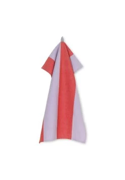 Ferm LIVING Hale Tea Towel, Red - Lilac -Kitchencia Shop fermLIVING SS22 HaleTeaTowel Red Lilac 1104265371 pack 2