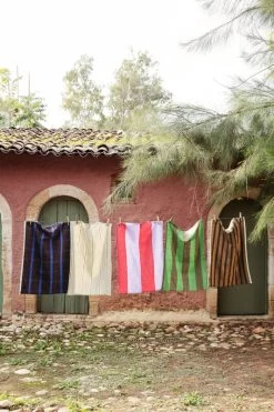 Ferm LIVING Hale Tea Towel, Oyster - Lemon - Bright Blue -Kitchencia Shop fermLIVING SS22 HaleTeaTowel image 1