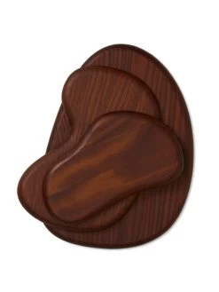 Ferm LIVING Cairn Cutting Boards, Set Of 3, Dark Brown -Kitchencia Shop fermLIVING AW22 CairnCuttingBoards 1104266298 pack 2