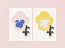 Kauniste Orvokki Tea Towel, Yellow -Kitchencia Shop kauniste pressphoto 2017ss print011