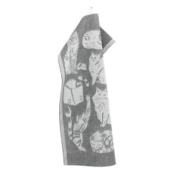 Lapuan Kankurit Kissanpäivät Hand Towel, White - Dark Grey