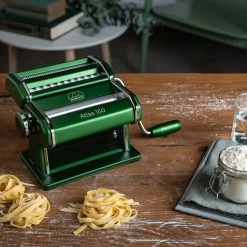 Marcato Atlas 150 Pasta Maker, Green -Kitchencia Shop marcato atlas green pasta maker in use borough kitchen ba7f70d7 de32 4ae0 b38d 184b204680fe 1296x