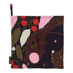 Marimekko Pieni Rusakko Pot Holder, Dark Blue - Red - Brown